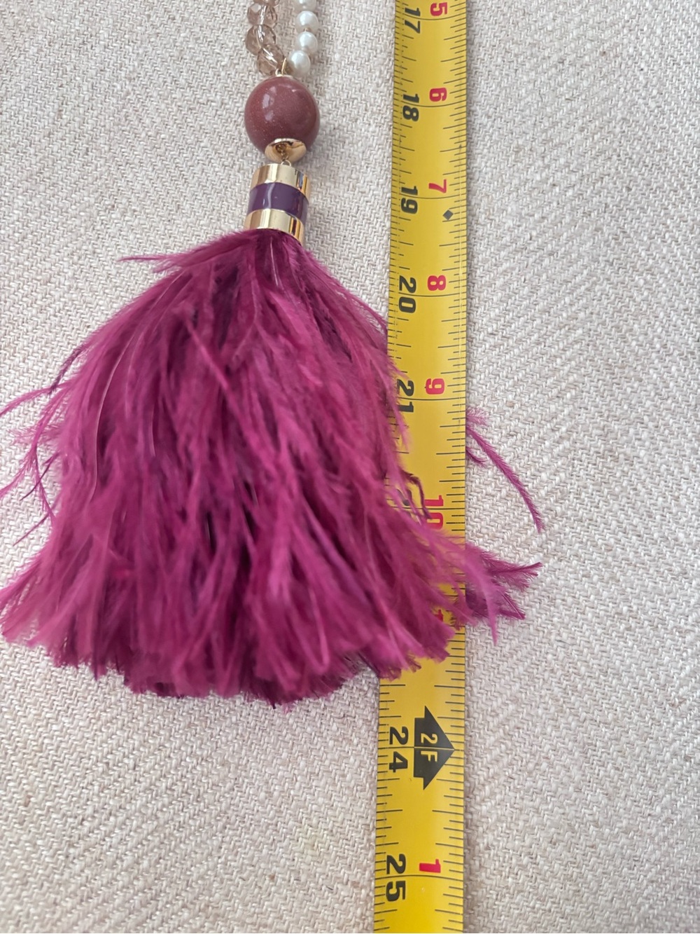 Kate Spade Swing Time Feather Tassel Pendant Necklace - Picture 6 of 6